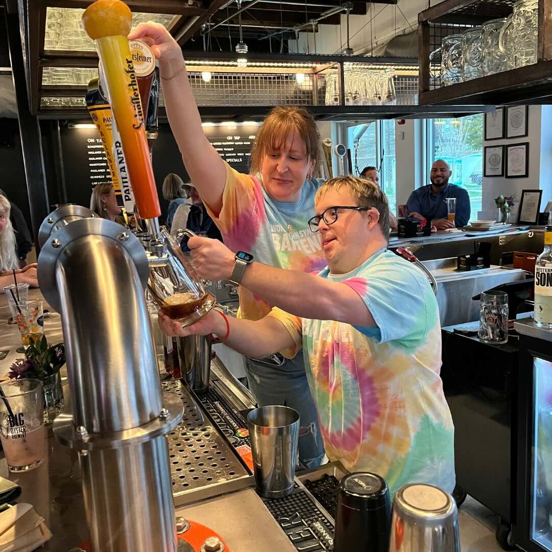 Guest bartending Candid