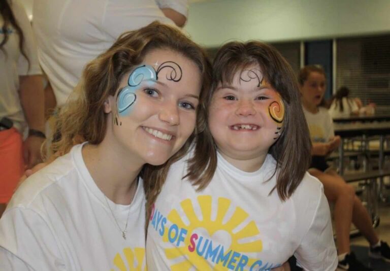 Days of Summer Camp camper and counselor
