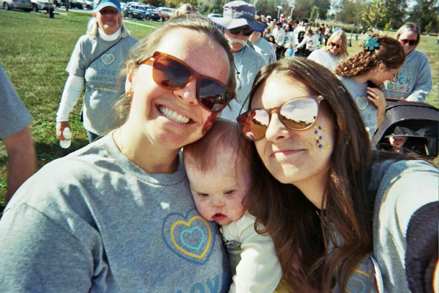 In 2025, the Breens’ family and friends rocked Down syndrome awareness colors, blue and yellow, as they walked the Awareness Loop in honor of Emmie.